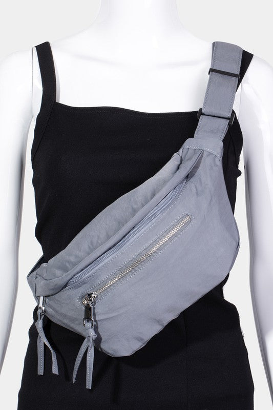 Outfit Flow - Fame Multi Pocket Nylon Crossbody Bag