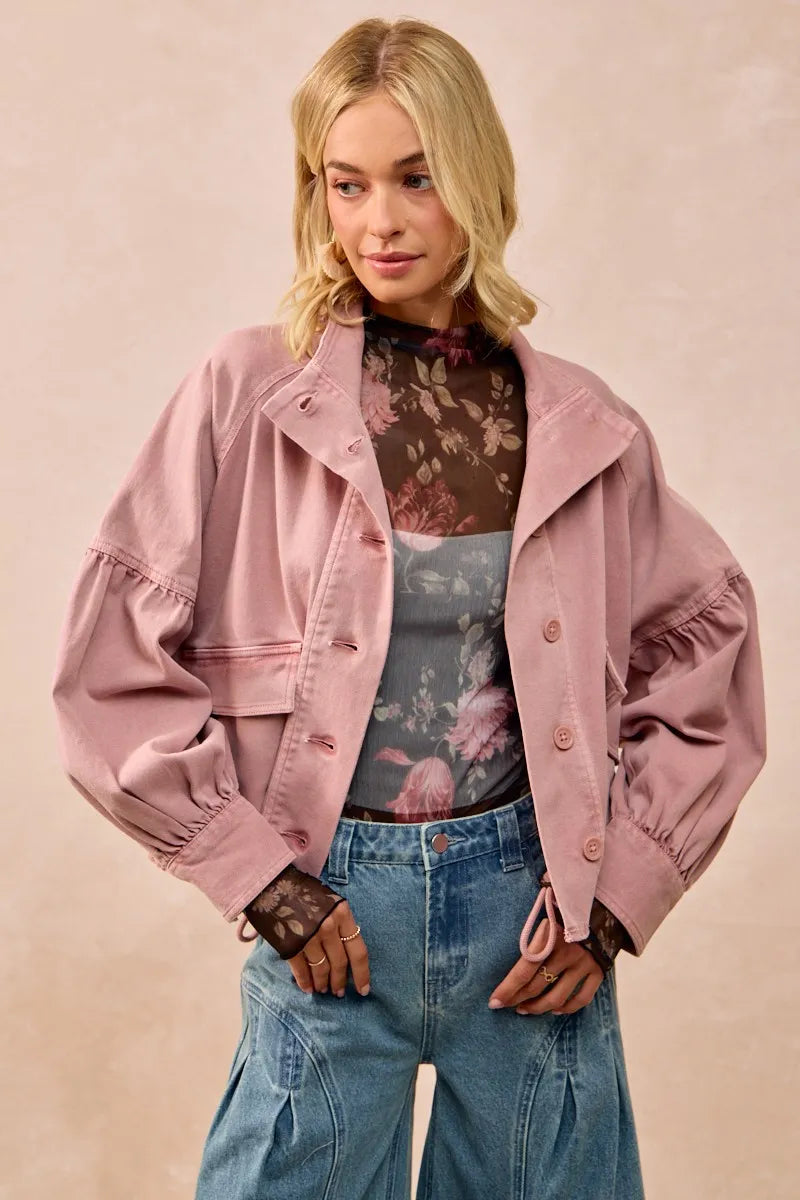 BiBi Flower Printed Mesh Lace Top with Thumb Opening OutfitFlow
