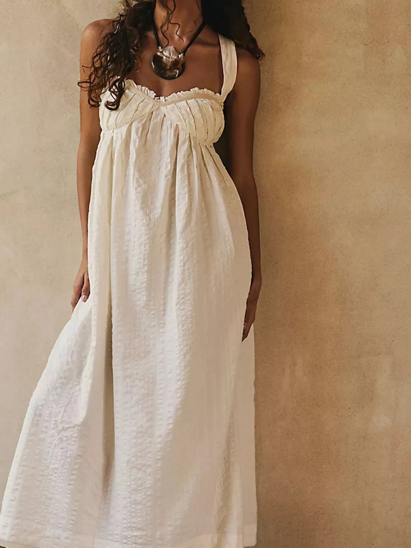 Sweetheart Neck Midi Dress OutfitFlow