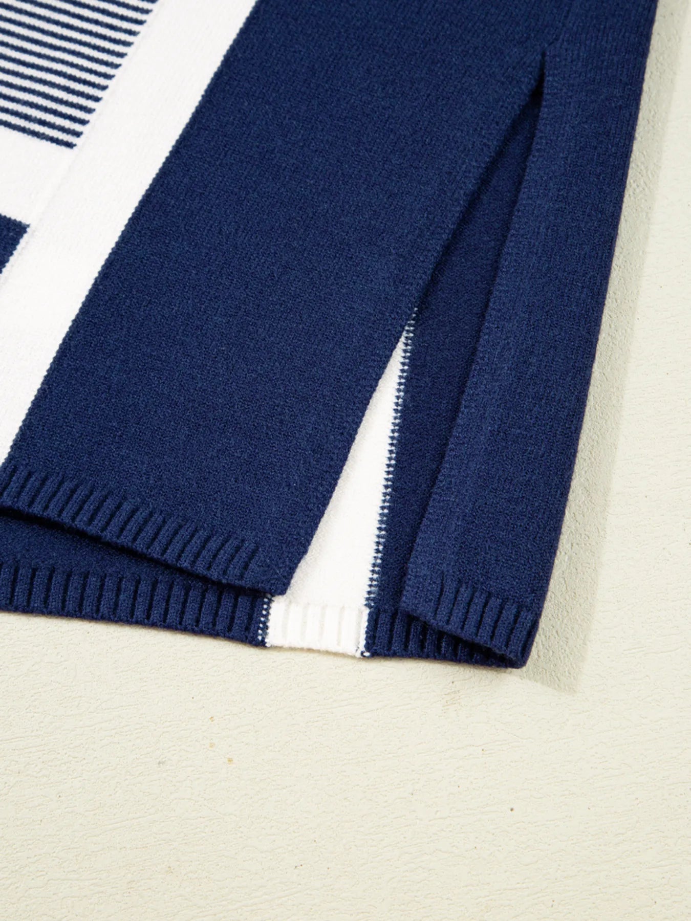 Stripe Dolman Oversize Tunic Sweater Trendsi