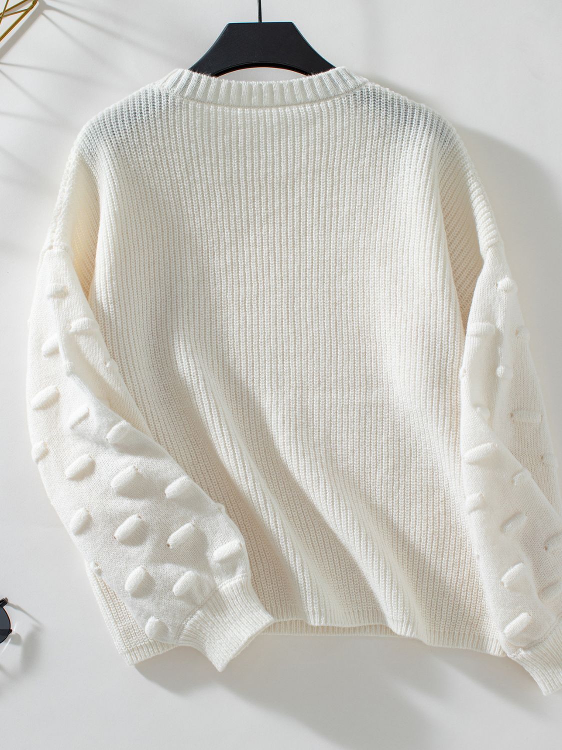 Outfit Flow - Round Neck Drop Shoulder Sweater