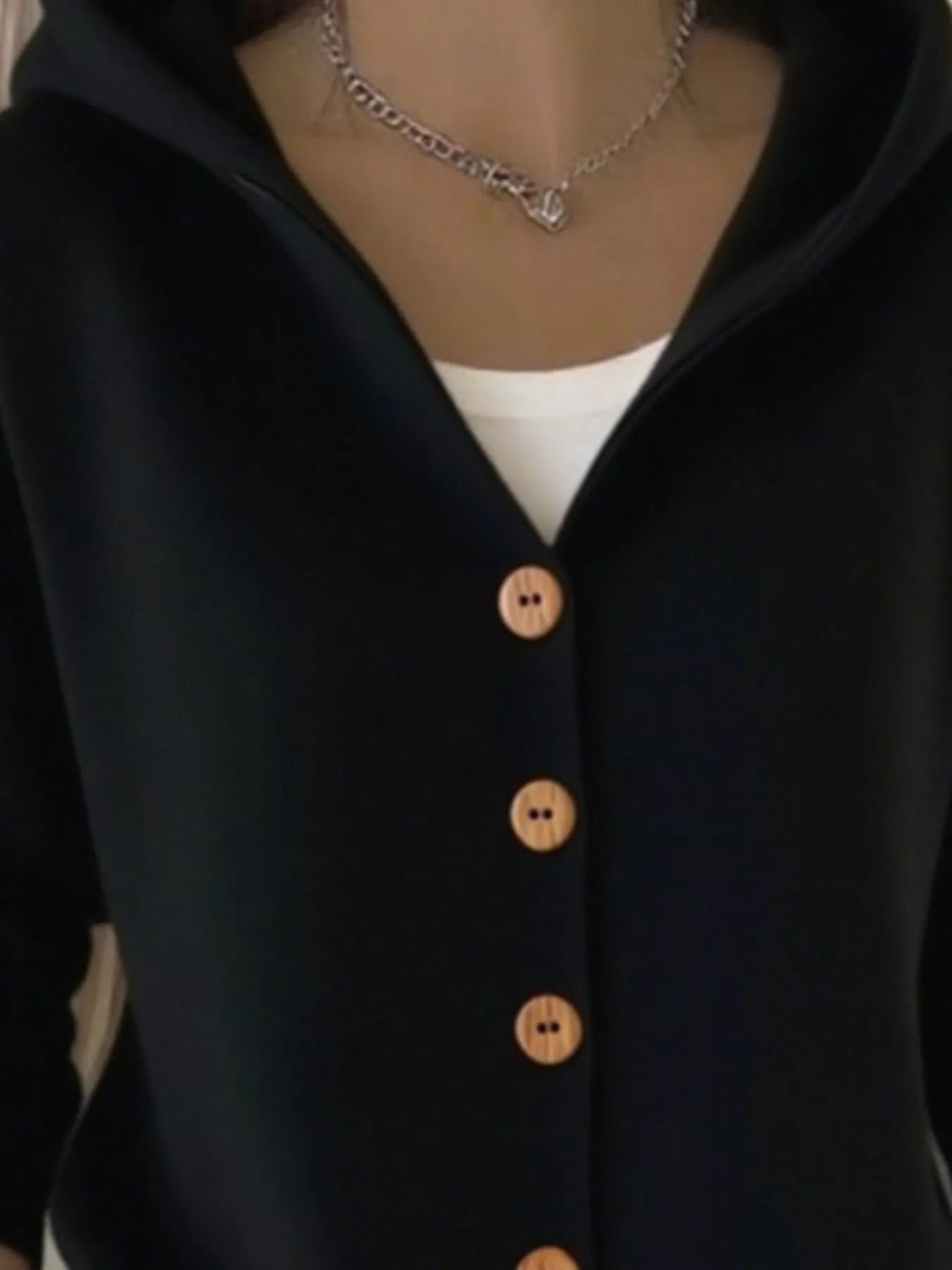 Full Size Hooded Button-Front Soft Knit Cardigan Plus Size OutfitFlow