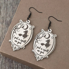 Witch Wooden Dangle Earrings OutfitFlow