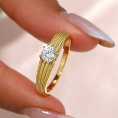 925 Sterling Silver Moissanite Ring OutfitFlow