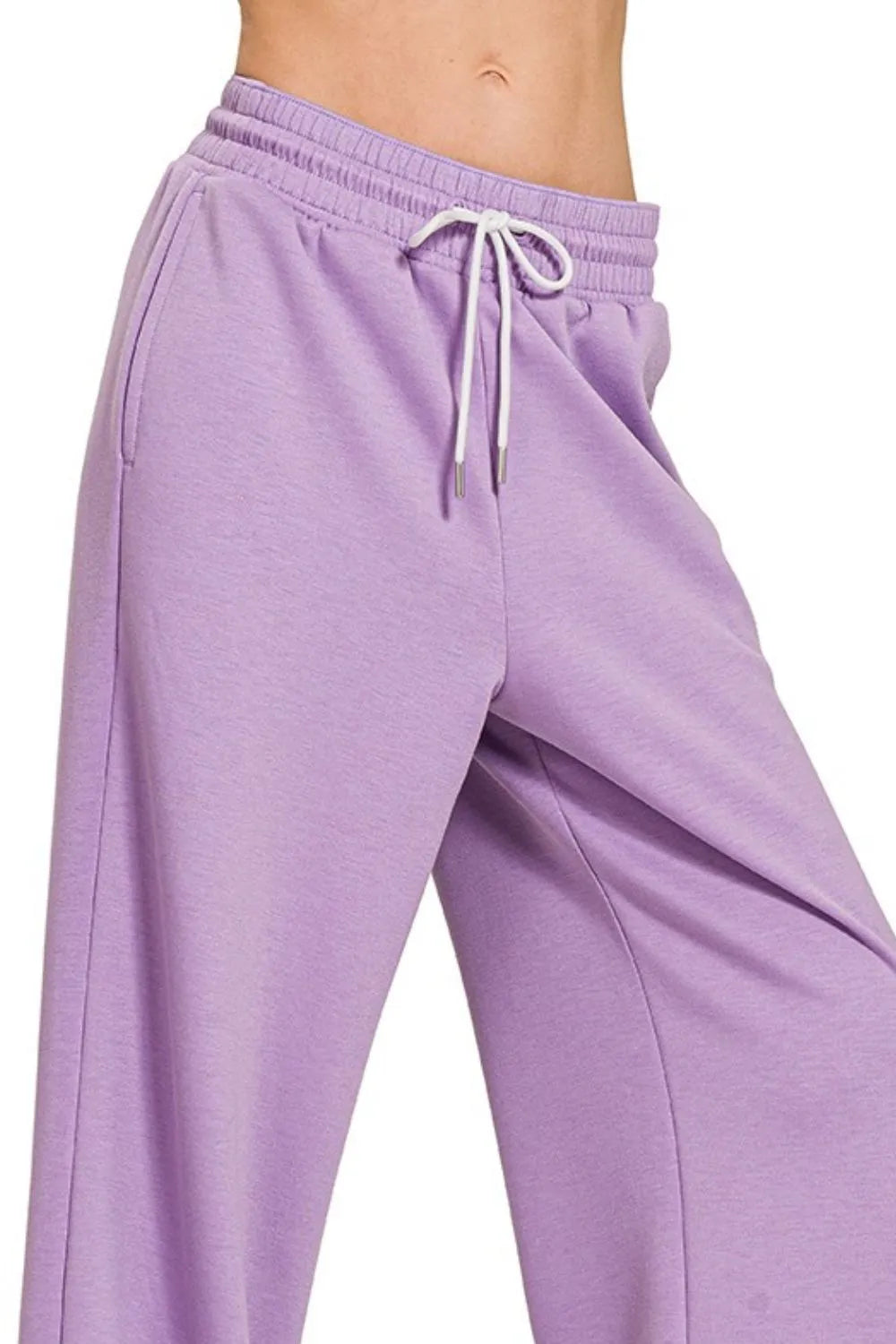 Zenana Scuba Drawstring Pants OutfitFlow