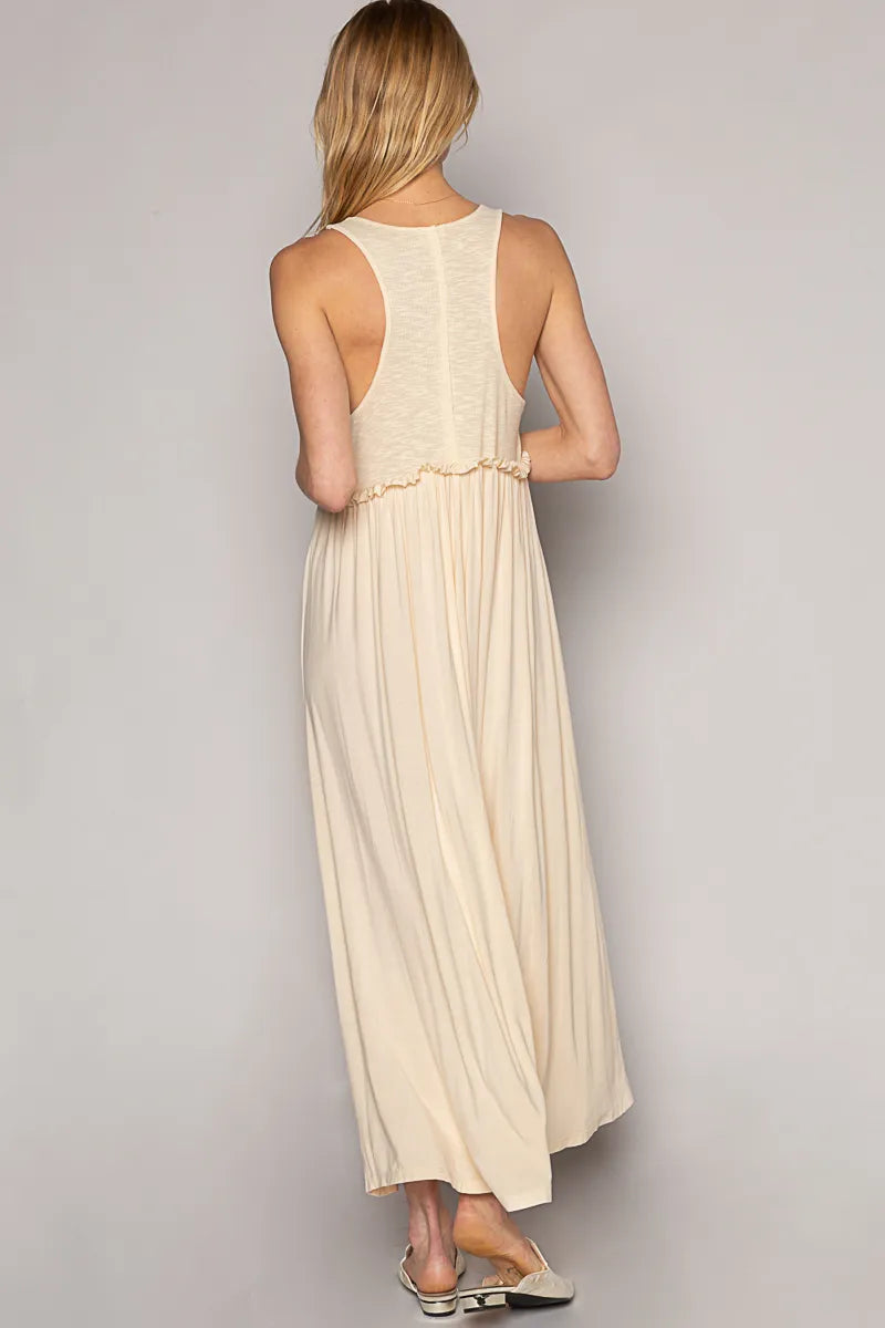 POL Frill Slit Square Neck Cami Dress OutfitFlow
