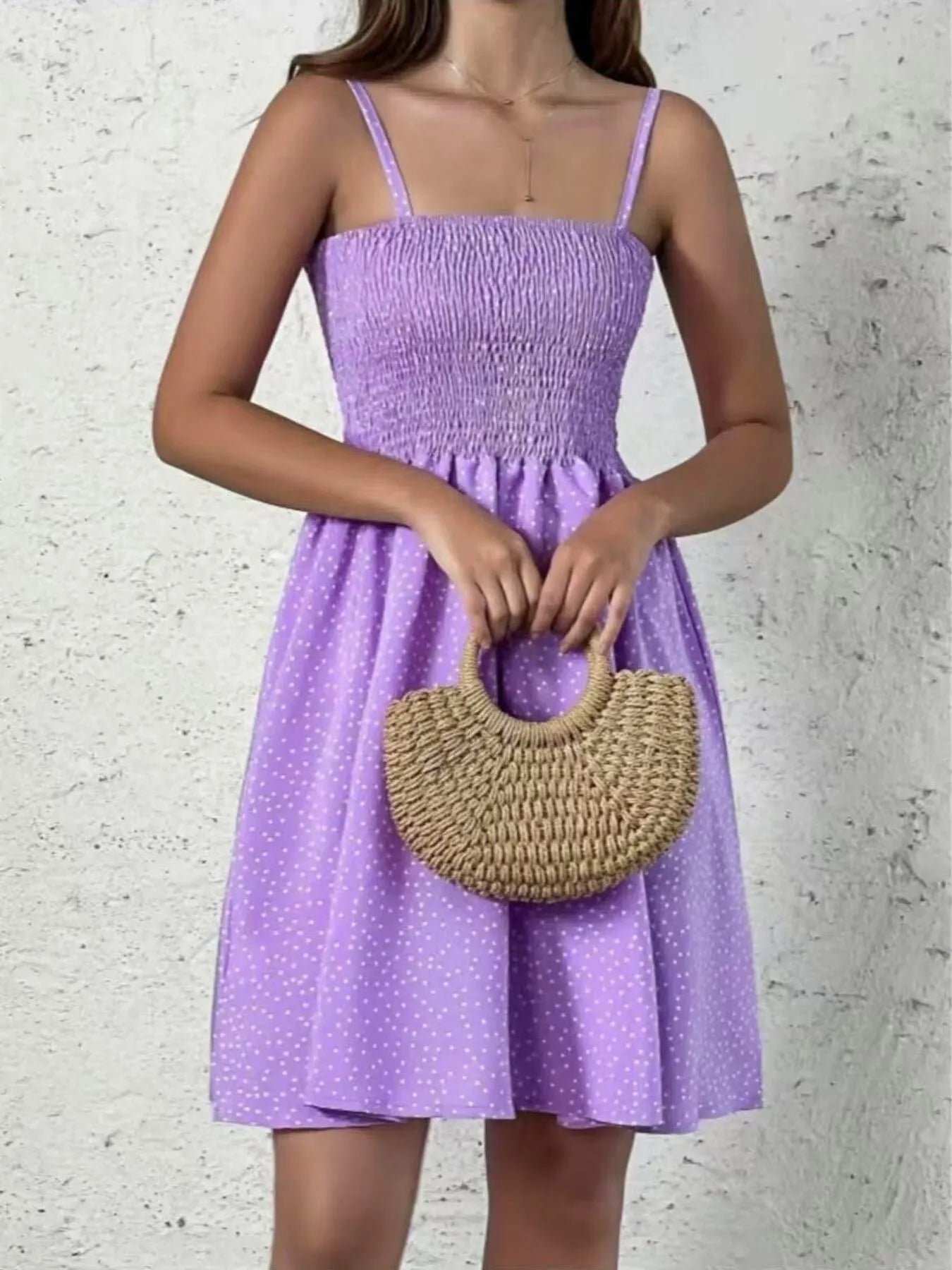 Full Size Smocked Square Neck Cami Dress Plus Size OutfitFlow