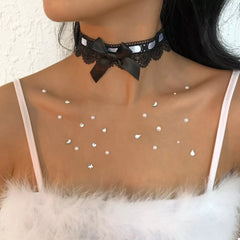 Lace Bow Choker Necklace OutfitFlow