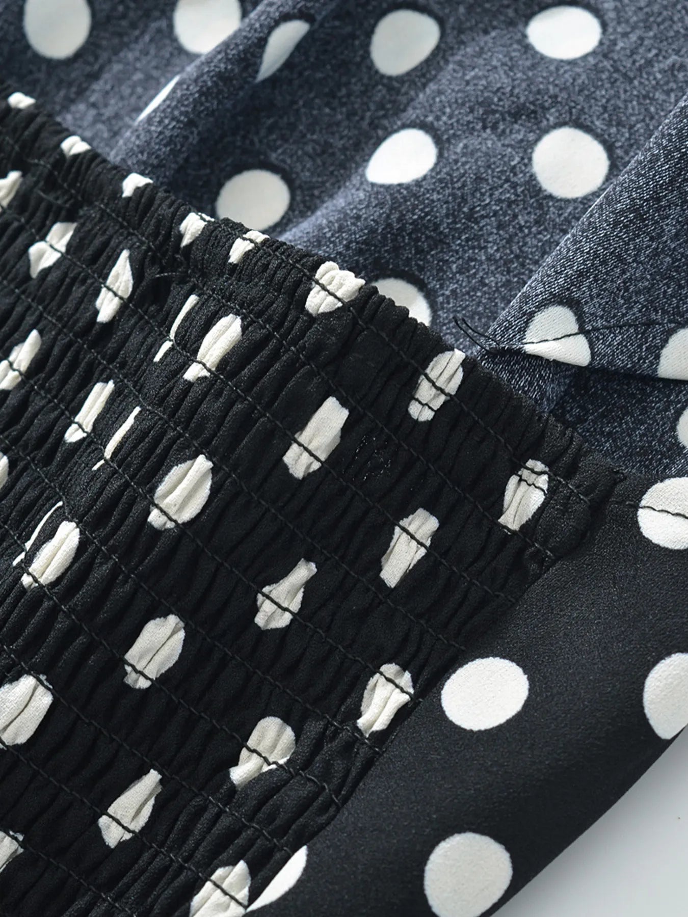 Polka Dot One-Shoulder Top and Mini Skirt Set OutfitFlow