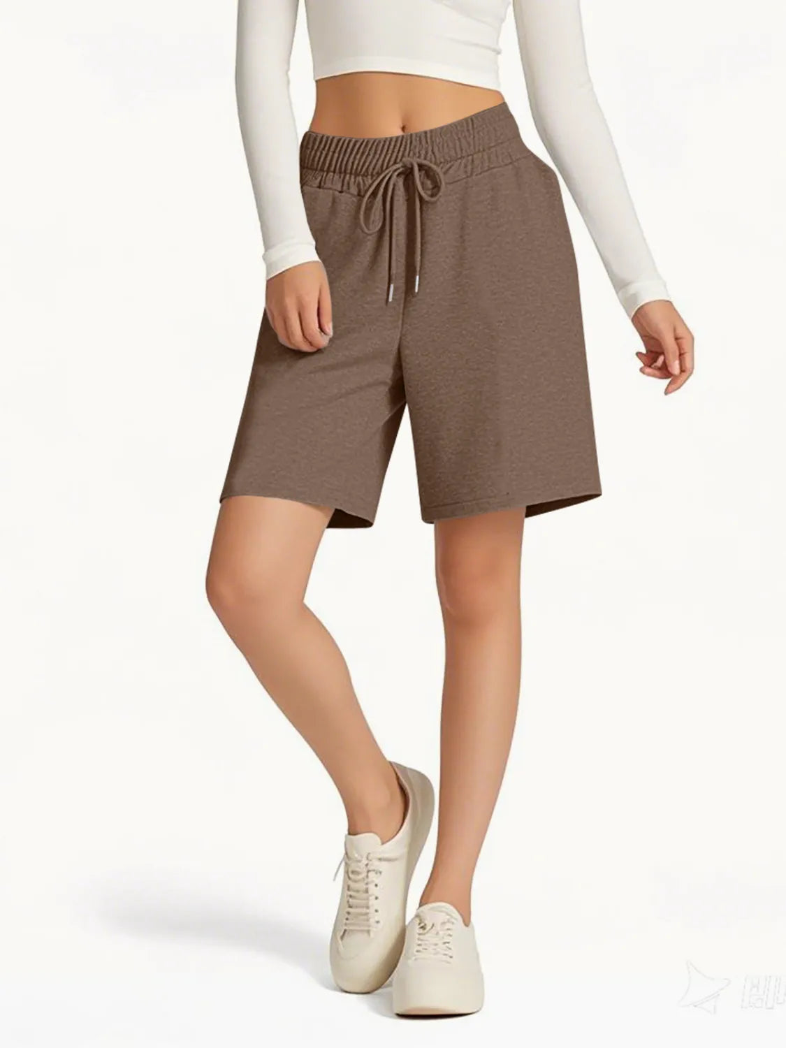 Drawstring Shorts with Pockets OutfitFlow