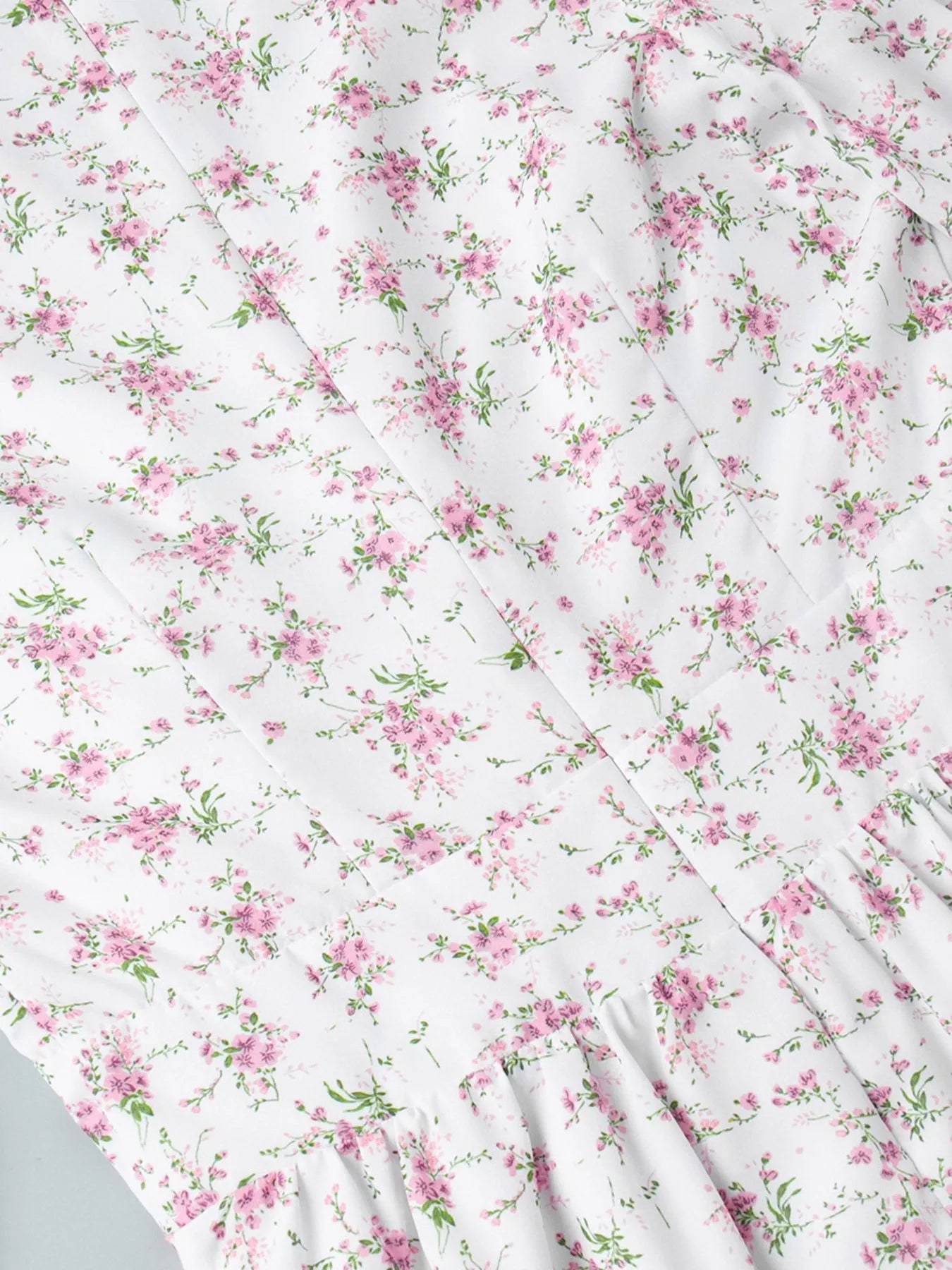 Floral Print Balloon Sleeve Dress OutfitFlow