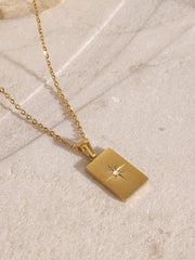 18K Gold-Plated Stainless Steel Double-Layered Necklace OutfitFlow