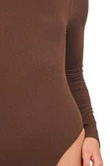 Zenana Mock Neck Long Sleeve Bodysuit OutfitFlow