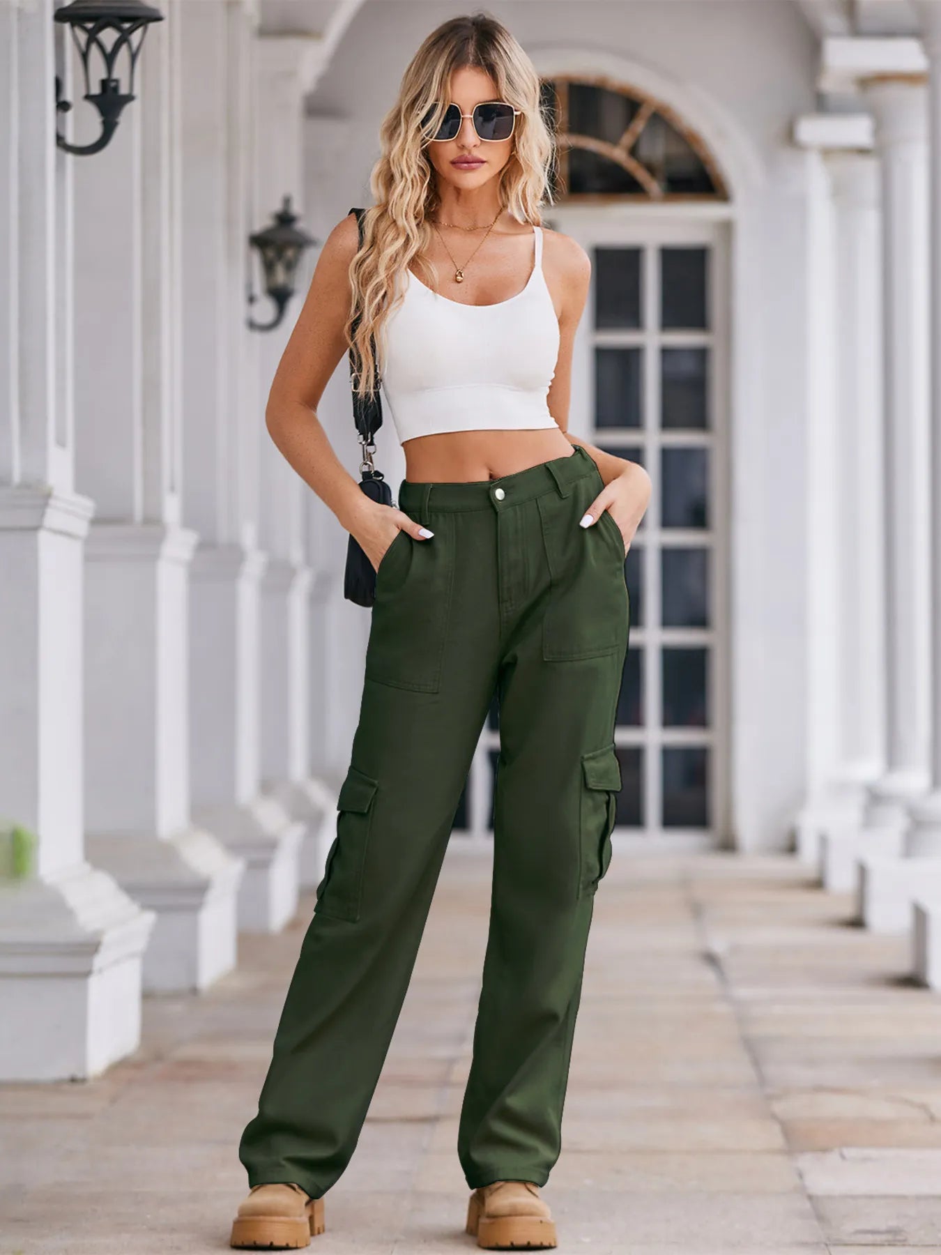 High-Waisted Cargo Jeans OutfitFlow