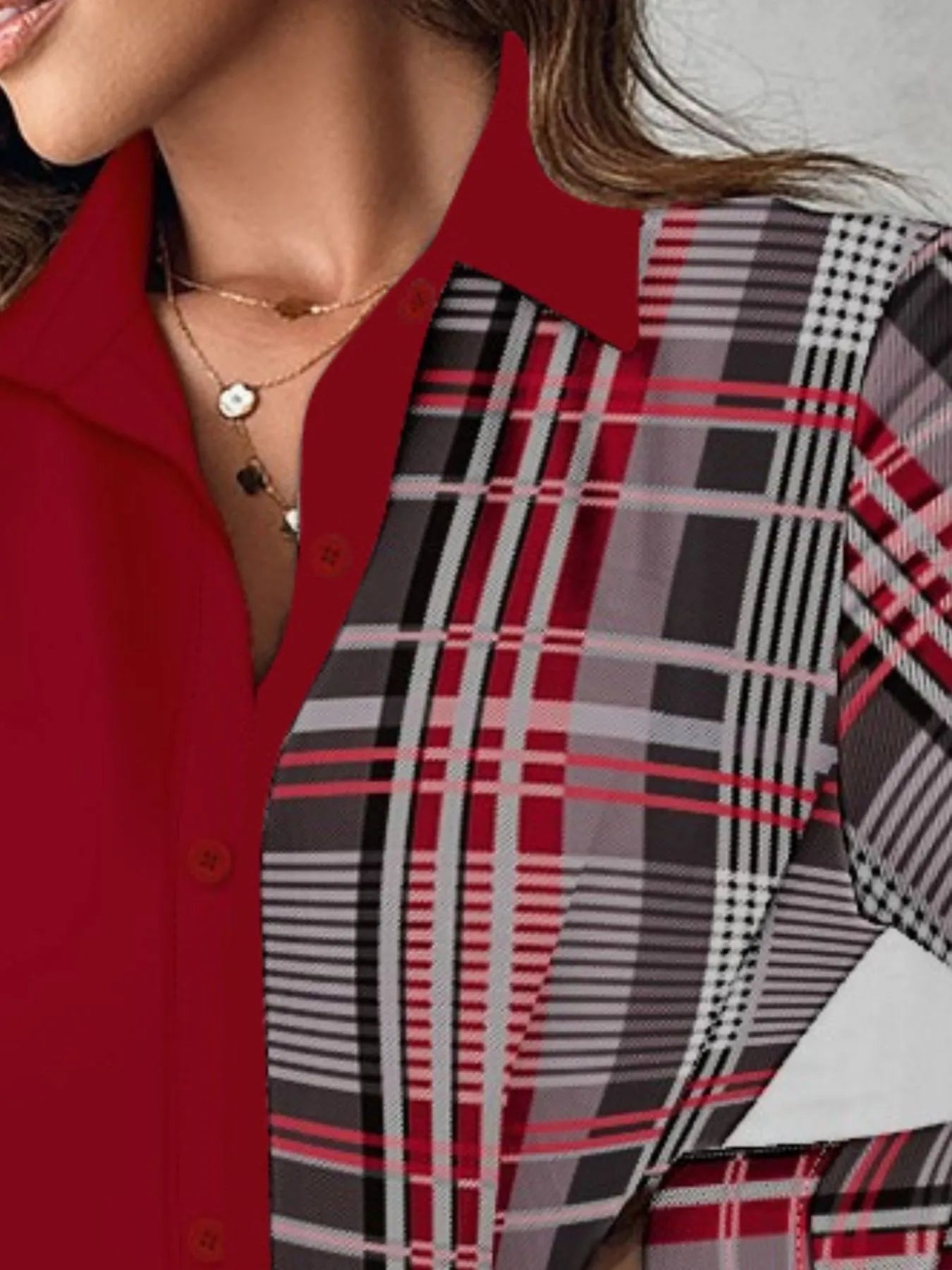 Printed Button Up Long Sleeve Shirt Dress OutfitFlow