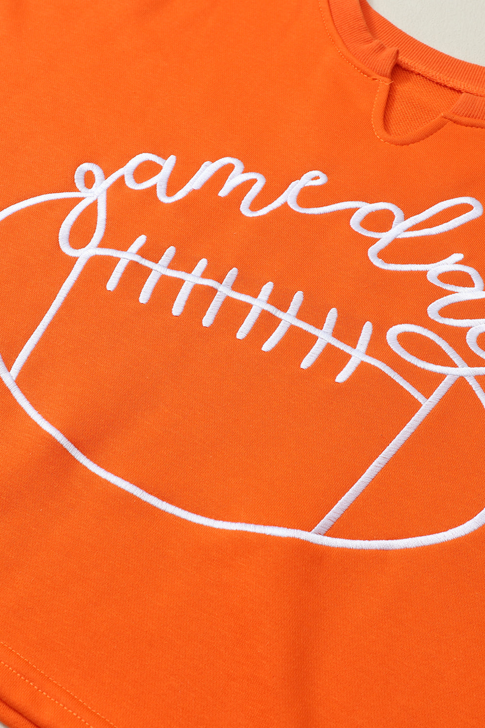 Outfit Flow - GAME DAY Football Notched Long Sleeve Sweatshirt