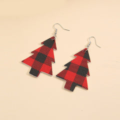 Outfit Flow - Christmas Tree PU Leather Dangle Earrings