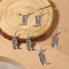 Western Cowboy Boot Dangle Earrings OutfitFlow