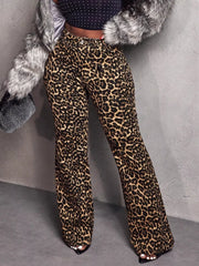 Leopard Wide Leg Pants OutfitFlow