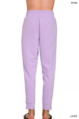 Zenana Scuba Mock Neck Sweatshirt and Joggers Set OutfitFlow