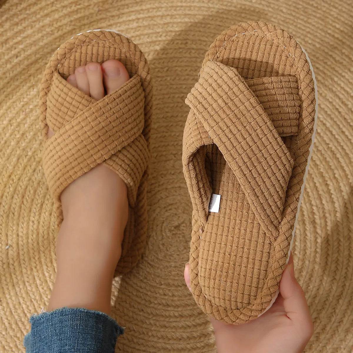 Open Toe Flats Slippers OutfitFlow