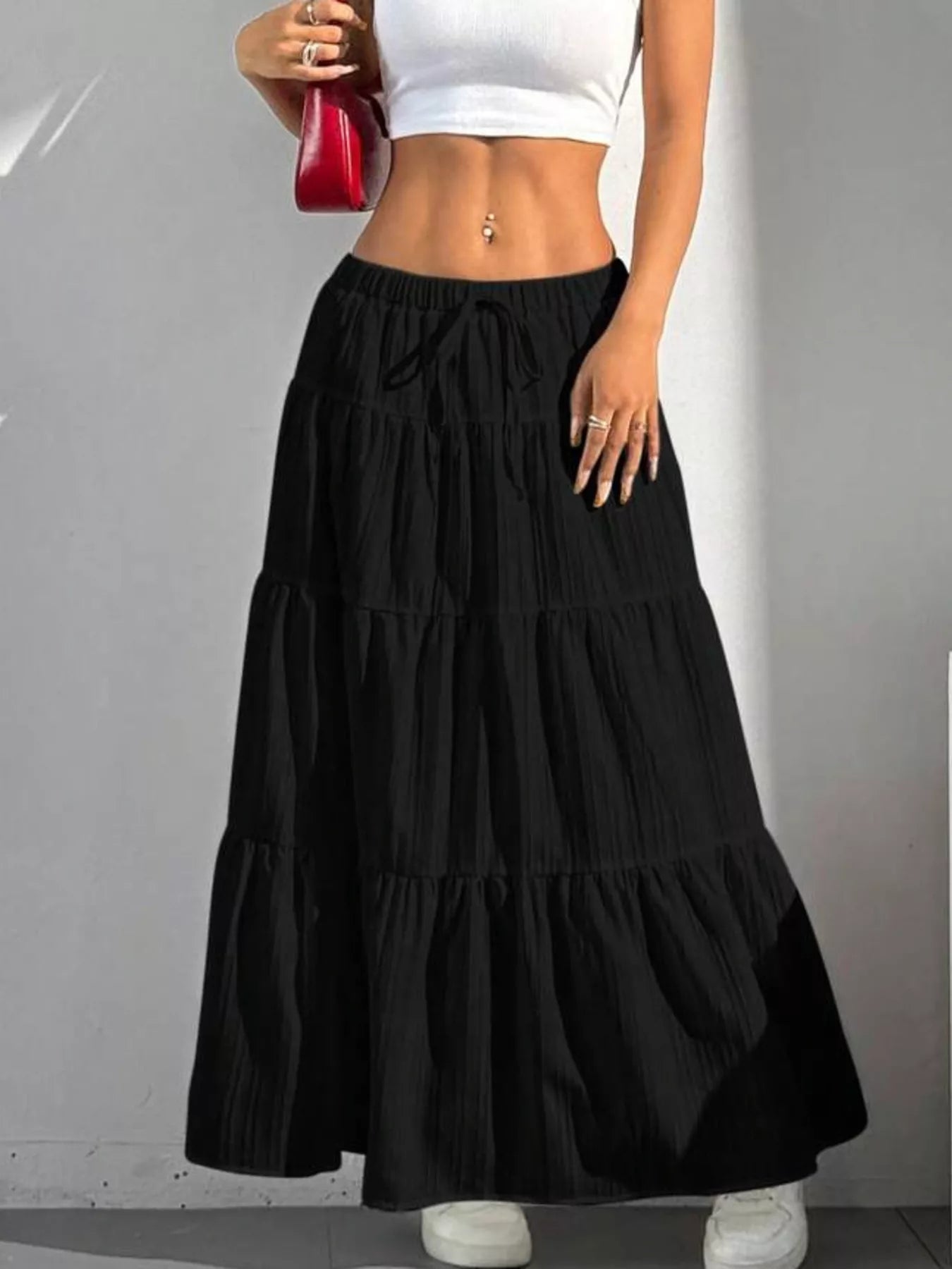 Flowy Tiered Maxi Skirt OutfitFlow