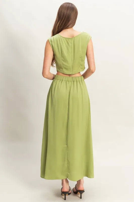 HYFVE Sleeveless Top and Maxi Skirt Set OutfitFlow