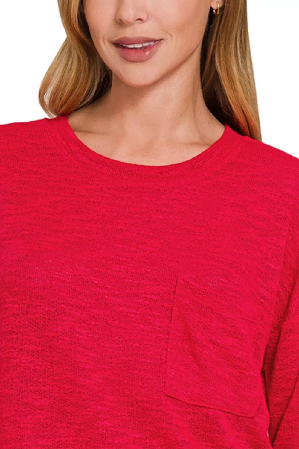 Zenana Slub Hacci Long Sleeve T-Shirt OutfitFlow