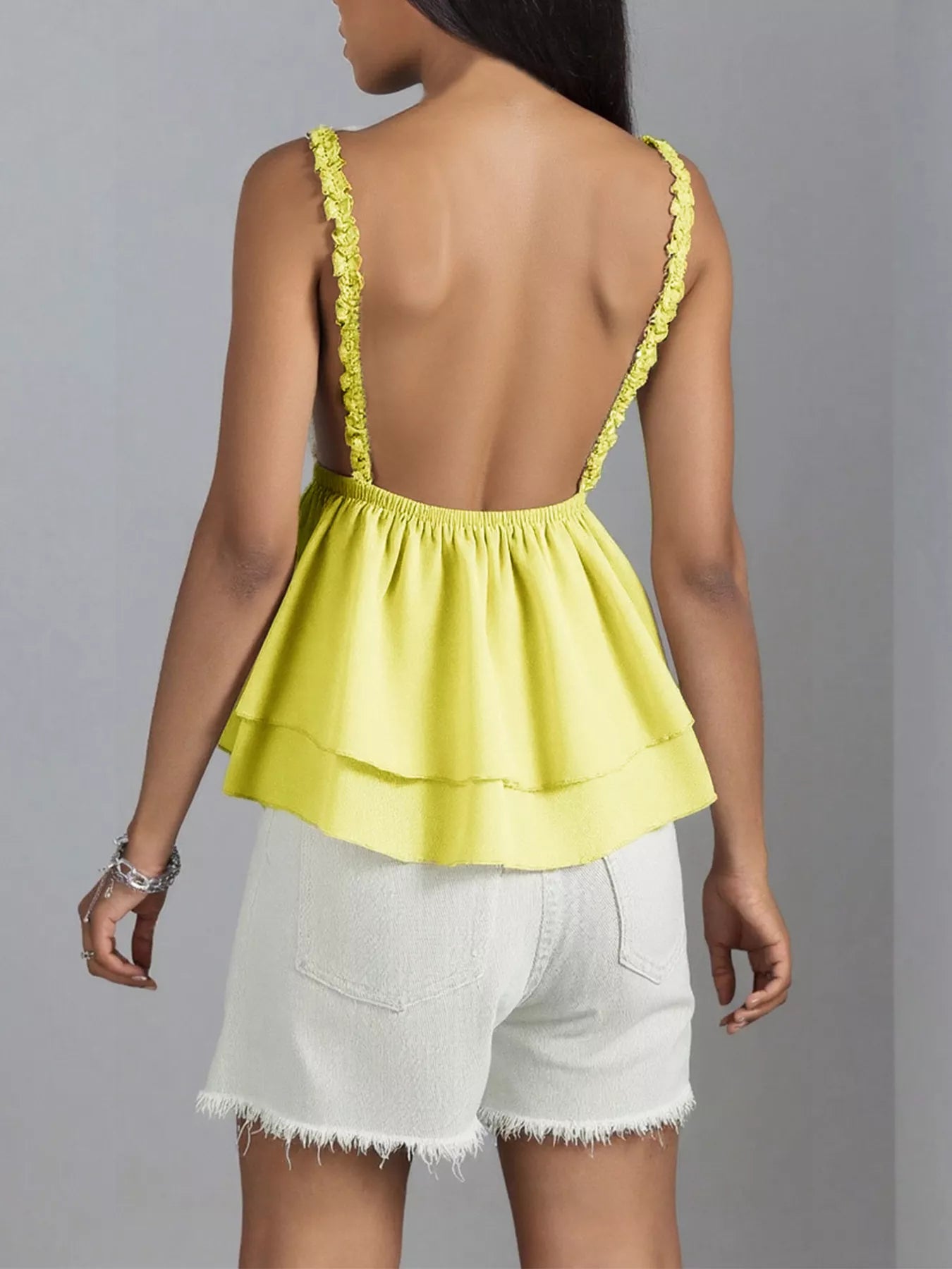 Lace Detail Layered Cami OutfitFlow