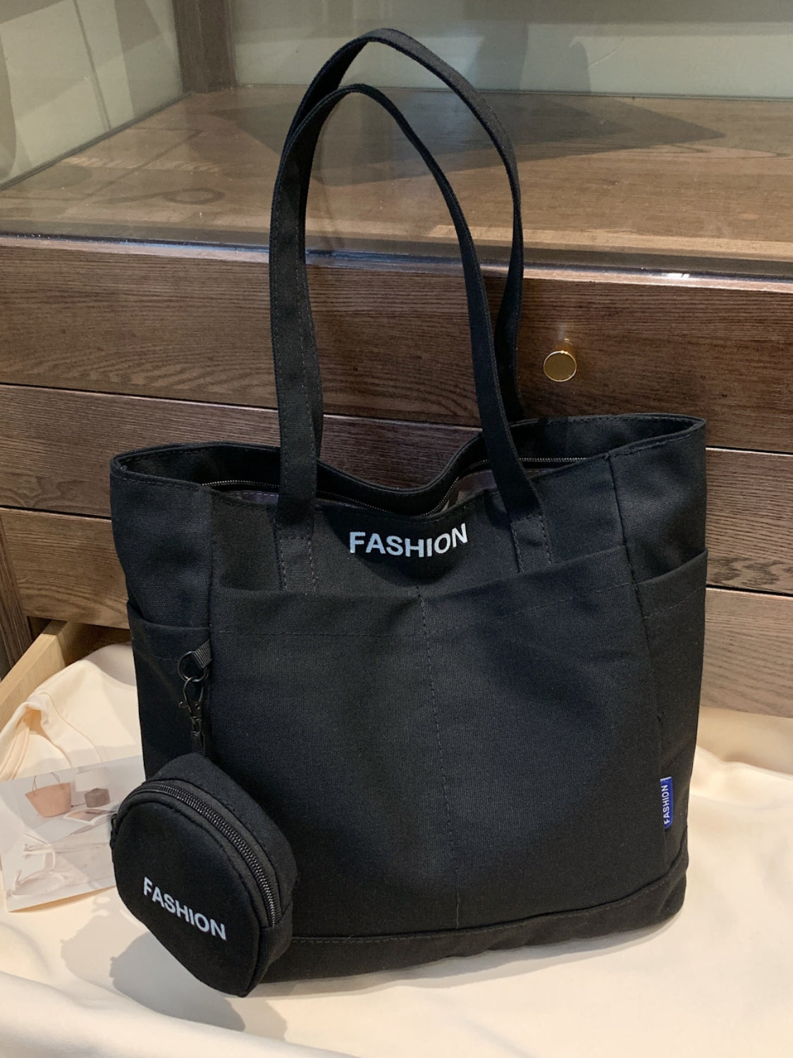 Outfit Flow - Canvas Tote Bag with Pouch