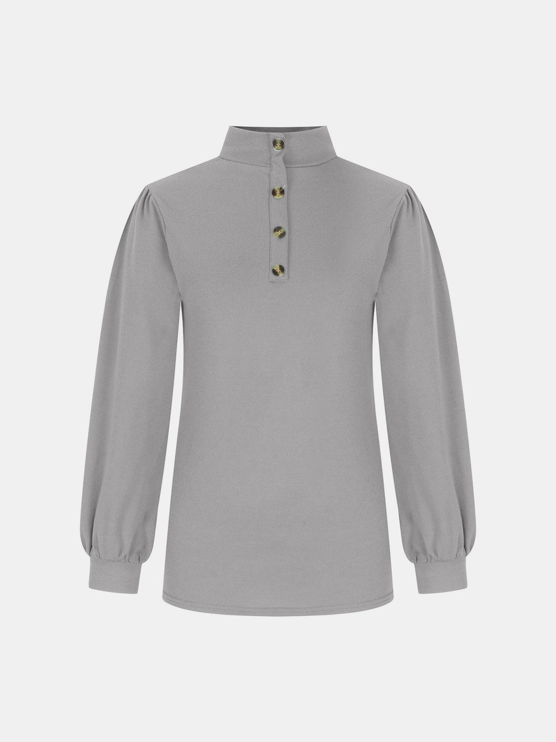 Outfit Flow - Full Size Mock Neck Long Sleeve T-Shirt