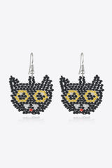 Halloween Theme Earrings Black Cat One Size OutfitFlow