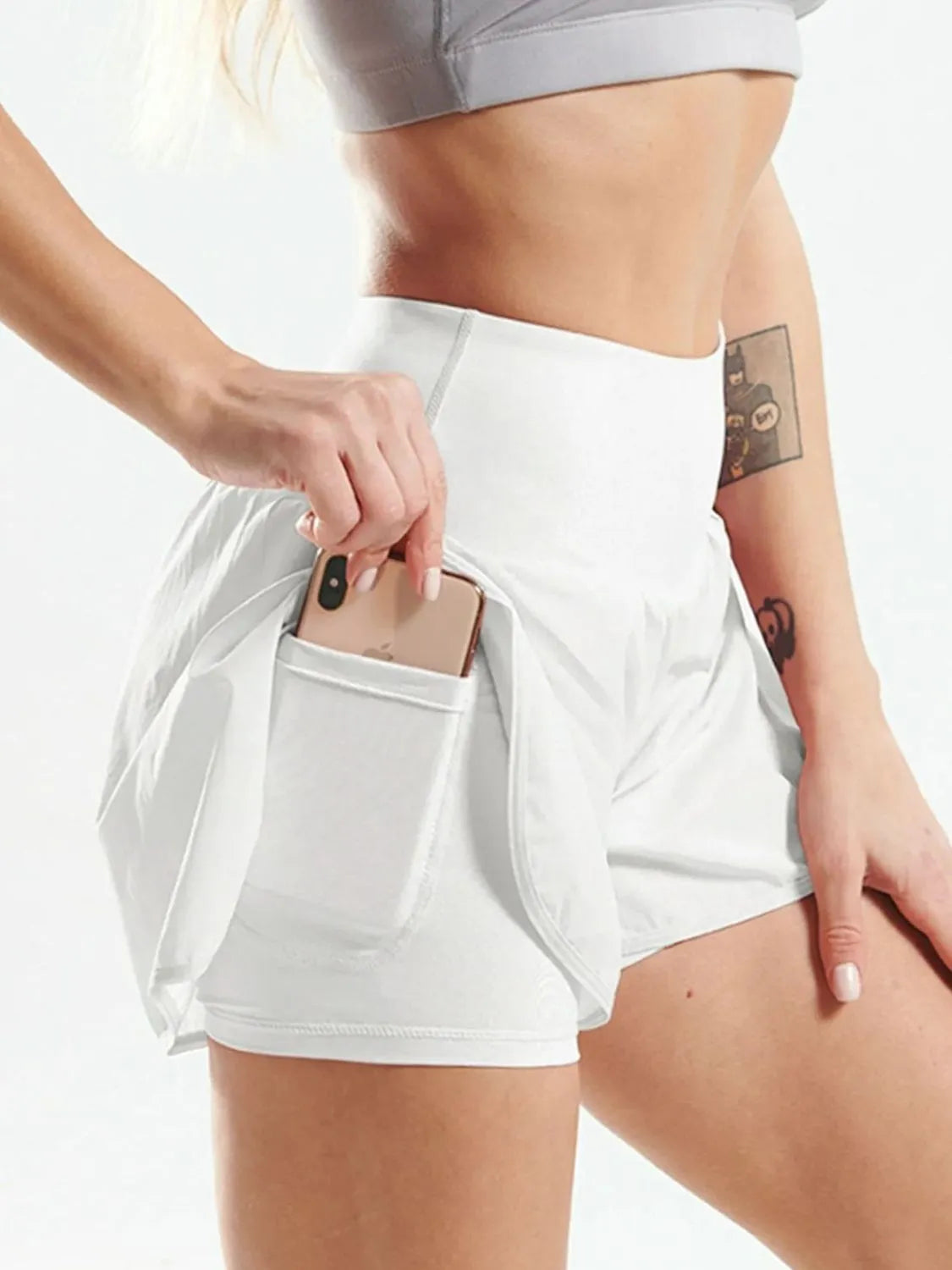 Pocketed High Waist Active Shorts OutfitFlow