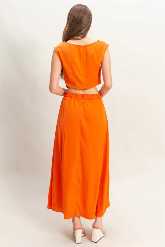HYFVE Sleeveless Top and Maxi Skirt Set OutfitFlow