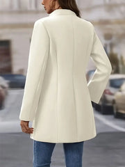 Single-Breasted Longline Blazer Coat OutfitFlow