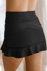 Ruffle Hem Swim Skirt