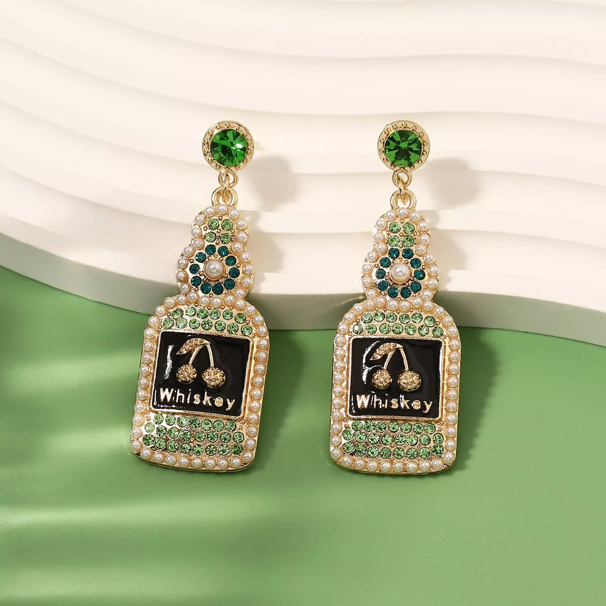 Whiskey Bottle Dangle Earrings OutfitFlow