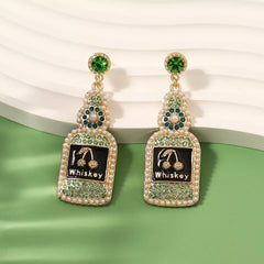 Whiskey Bottle Dangle Earrings OutfitFlow