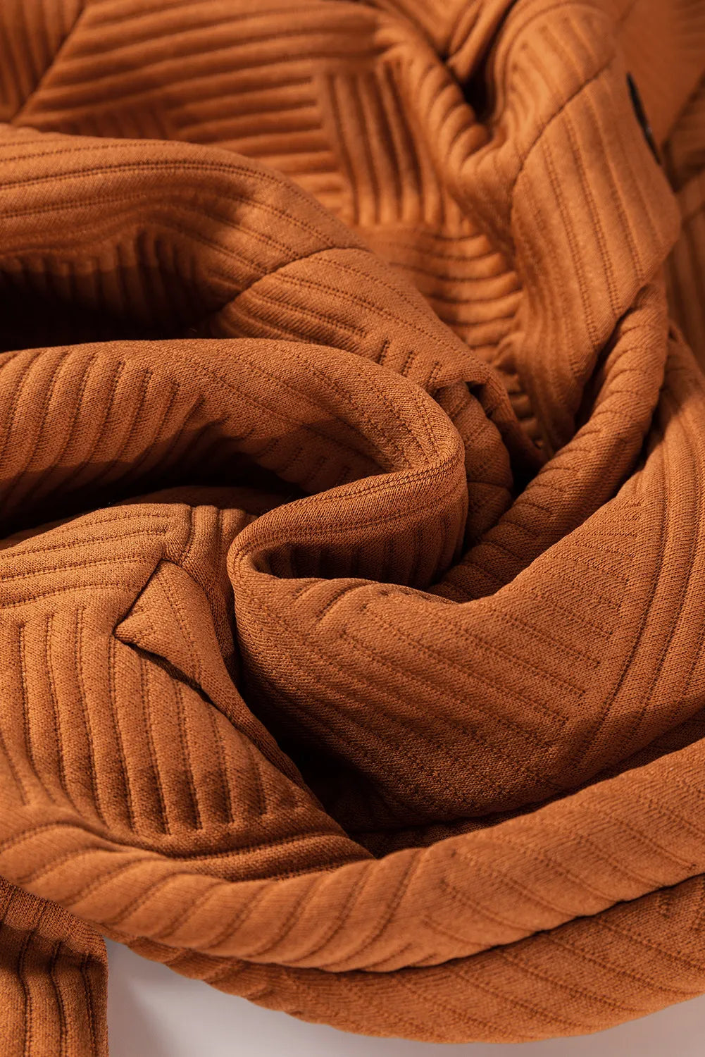 Textured Button Down Collared Neck Coat OutfitFlow