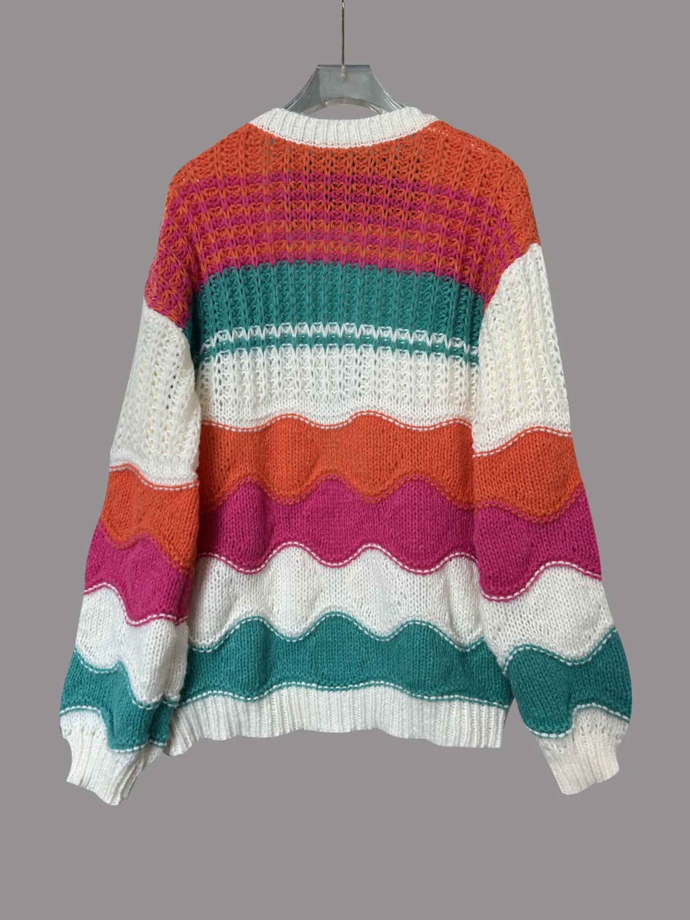 Color Block Open Front Cardigan OutfitFlow