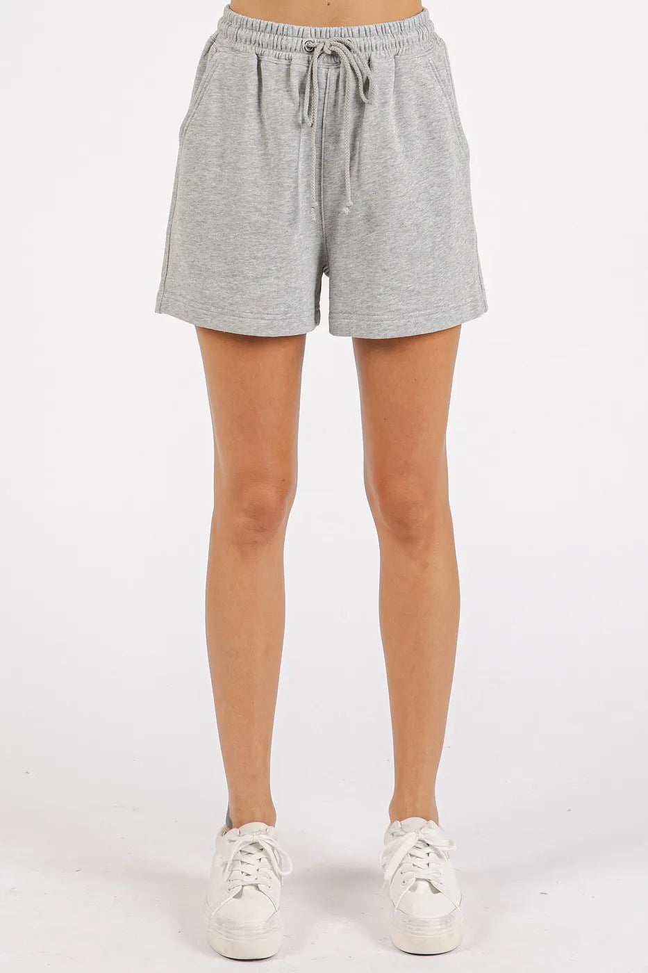 Mittoshop French Terry Crew Neck Top and Shorts Set OutfitFlow