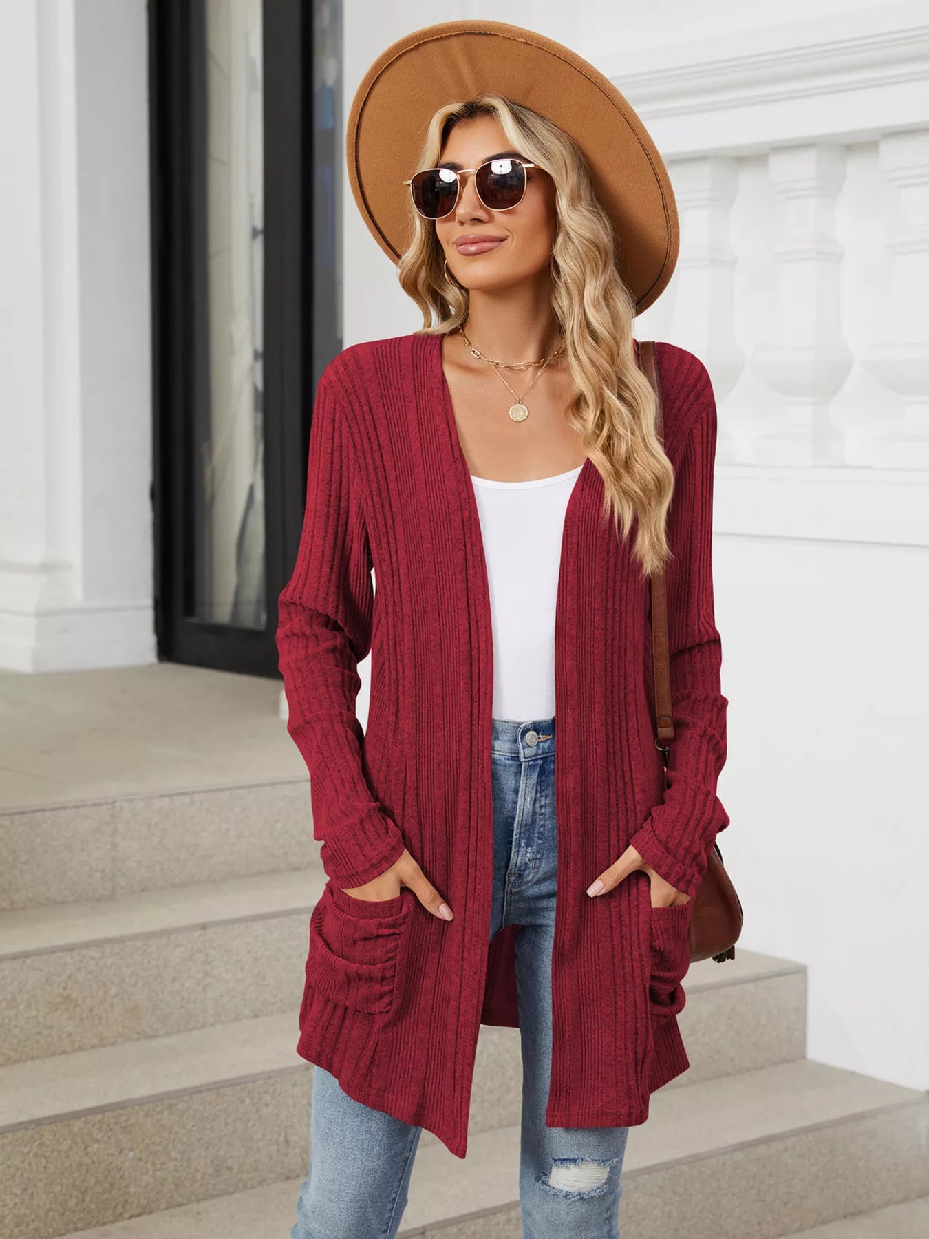 Open Front Long Cardigan OutfitFlow