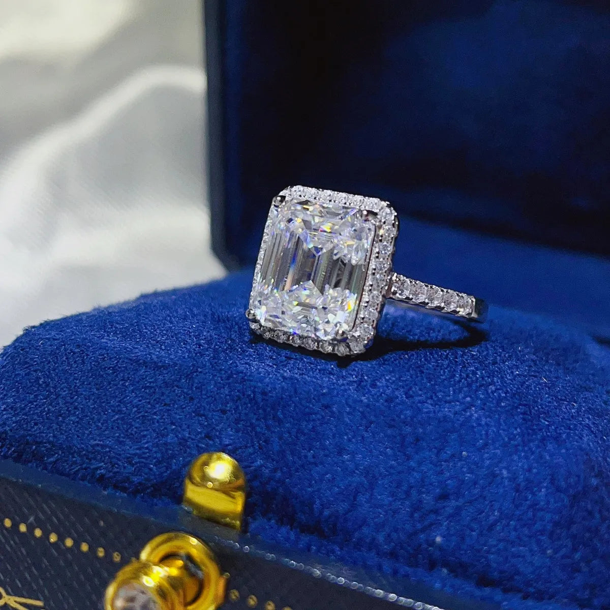 5 Carat Moissanite 925 Sterling Silver Ring OutfitFlow