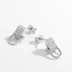 925 Sterling Silver Inlaid Zircon Earrings OutfitFlow