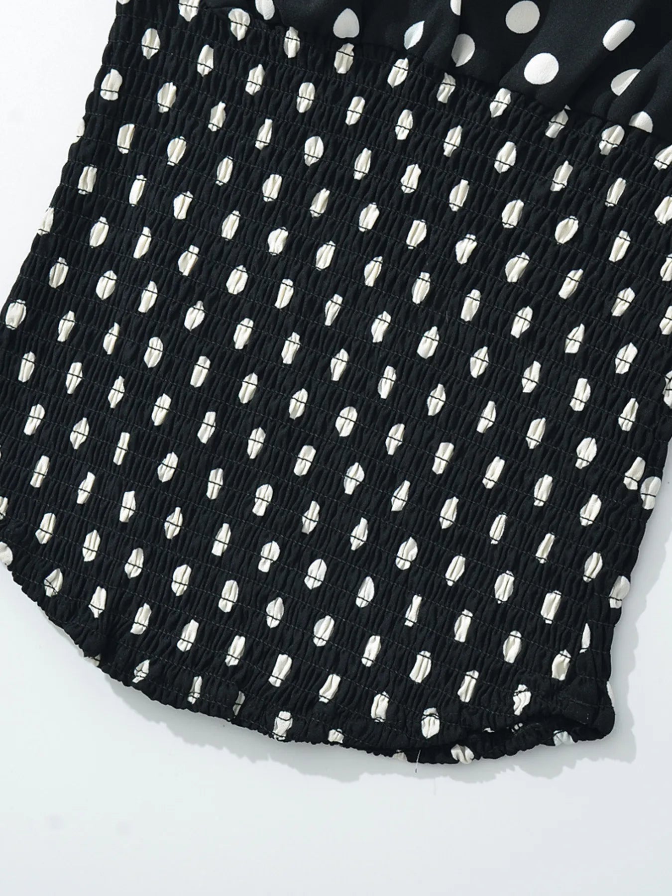 Polka Dot One-Shoulder Top and Mini Skirt Set OutfitFlow