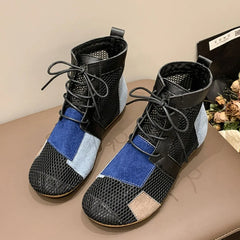 Round Toe Flats Sandals Black OutfitFlow