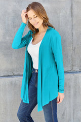 Basic Bae Full Size Open Front Long Sleeve Cardigan OutfitFlow