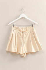 HYFVE High-Waisted Washed Twill Paperbag Shorts OutfitFlow