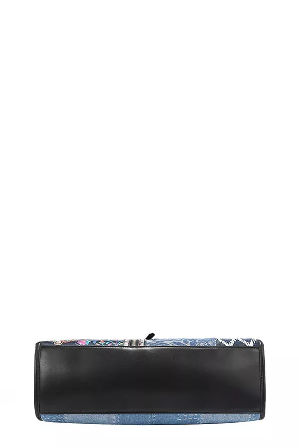 Nicole Lee USA Bosque de Amor Denim Tote Bag OutfitFlow