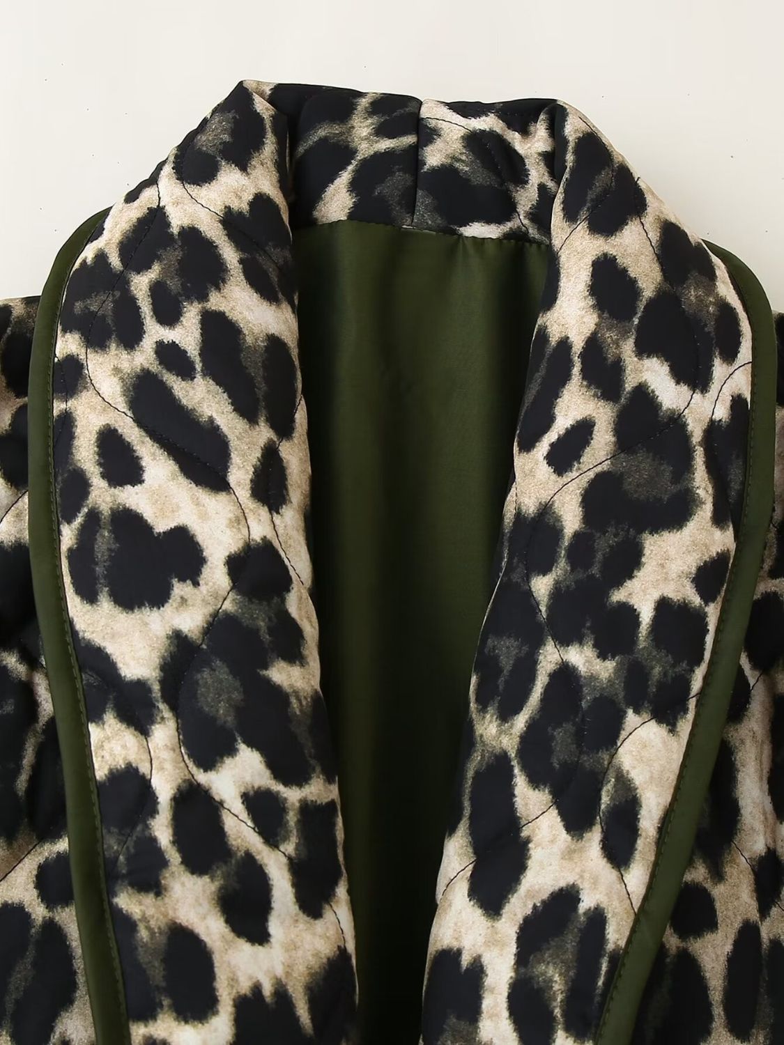 Outfit Flow - Leopard Open Front Long Sleeve Outerwear